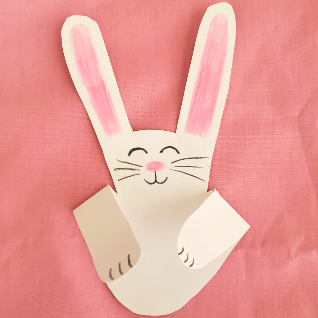 A fun and easy spring craft for families, these adorable bunnies are made out of your handprint!