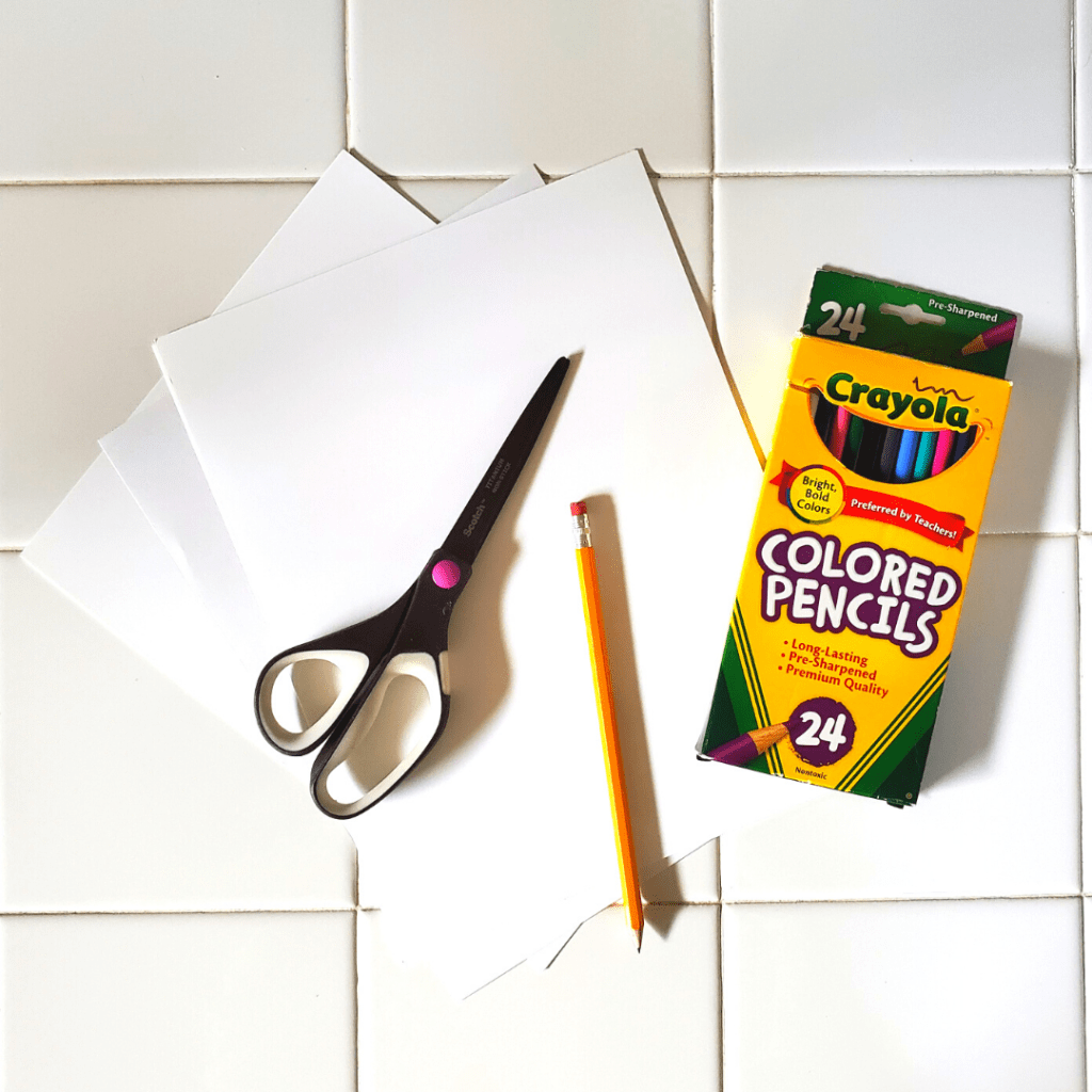 A fun and easy spring craft for families, these adorable bunnies are made out of your handprint!
For this craft, you'll need cardstock paper, scissors, a pencil, and colored pencils. 